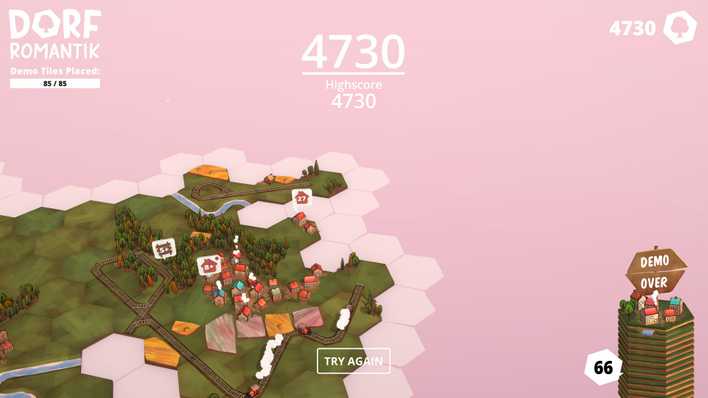 Highscore in Dorfromantik demo